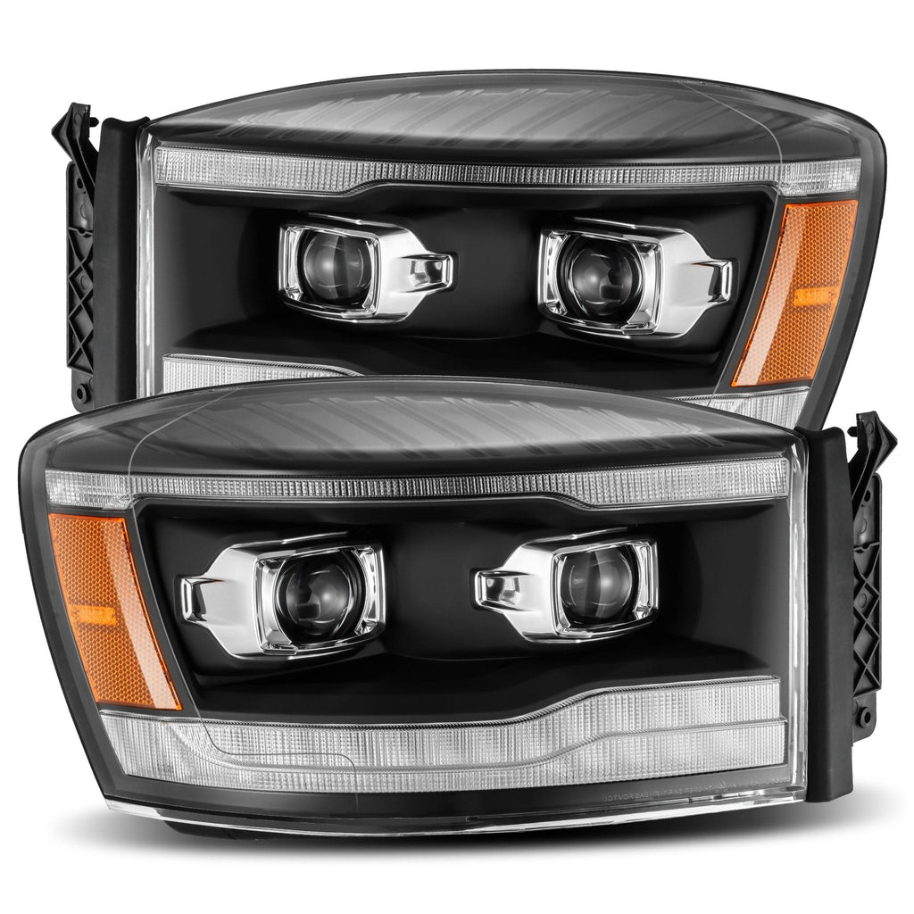 AlphaRex 880532 Projector Headlights Black for Select Dodge Ram 1500, Dodge Ram 2500, Dodge Ram