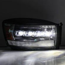 Load image into Gallery viewer, AlphaRex 880536 LED Projector Headlights in Black for Select Dodge Ram 1500, Dodge Ram 2500, Dodge Ram