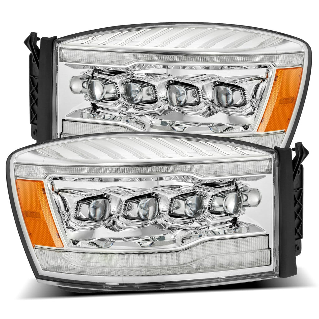 AlphaRex 880537 LED Projector Headlights in Chrome for Select Dodge Ram 1500, Dodge Ram 2500, Dodge Ram