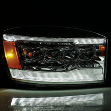 Load image into Gallery viewer, AlphaRex 880537 LED Projector Headlights in Chrome for Select Dodge Ram 1500, Dodge Ram 2500, Dodge Ram