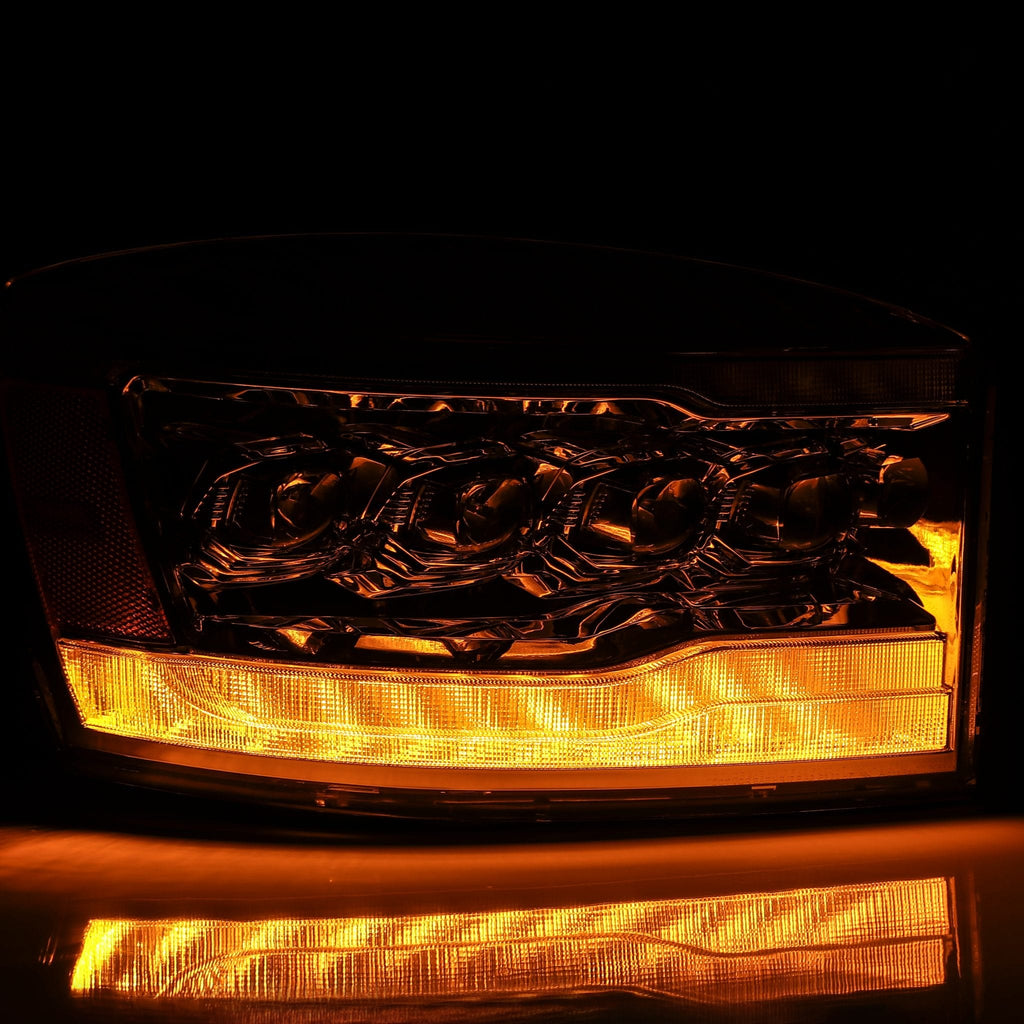 AlphaRex 880537 LED Projector Headlights in Chrome for Select Dodge Ram 1500, Dodge Ram 2500, Dodge Ram