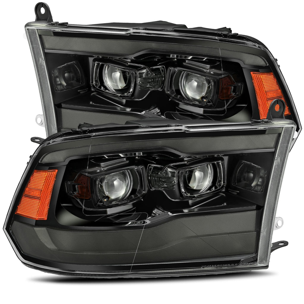 AlphaRex 880542 Projector Headlights Alpha-Black for Select Dodge Ram 1500, Dodge Ram 2500, Dodge Ram 3500, Dodge Ram 4500, Dodge Ram 5500, Ram 1500, Ram 2500, Ram 3500, Ram 4500, Ram