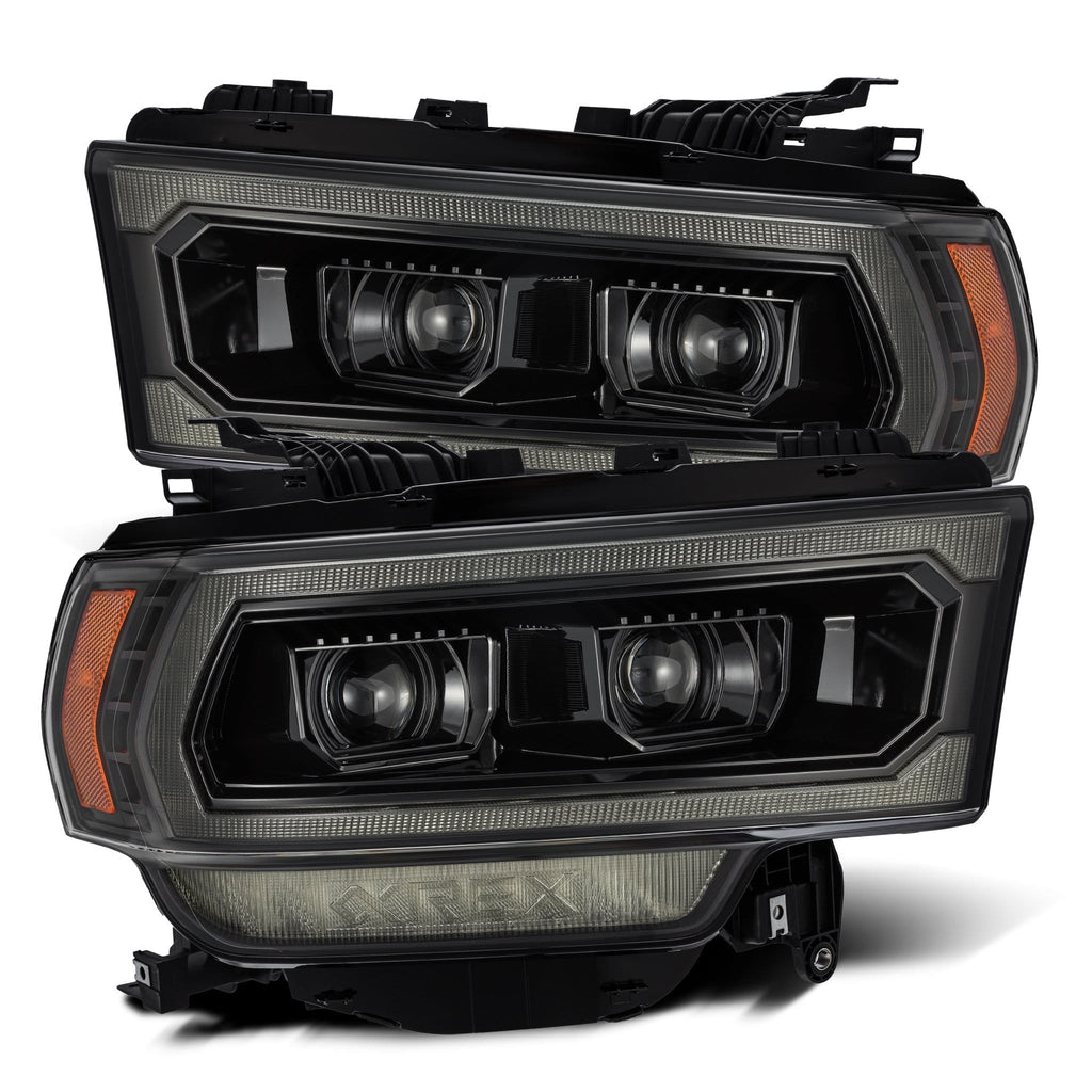 AlphaRex 880549 Projector Headlights Alpha-Black for Select Ram 1500, Ram 2500, Ram 3500, Ram 4500, Ram
