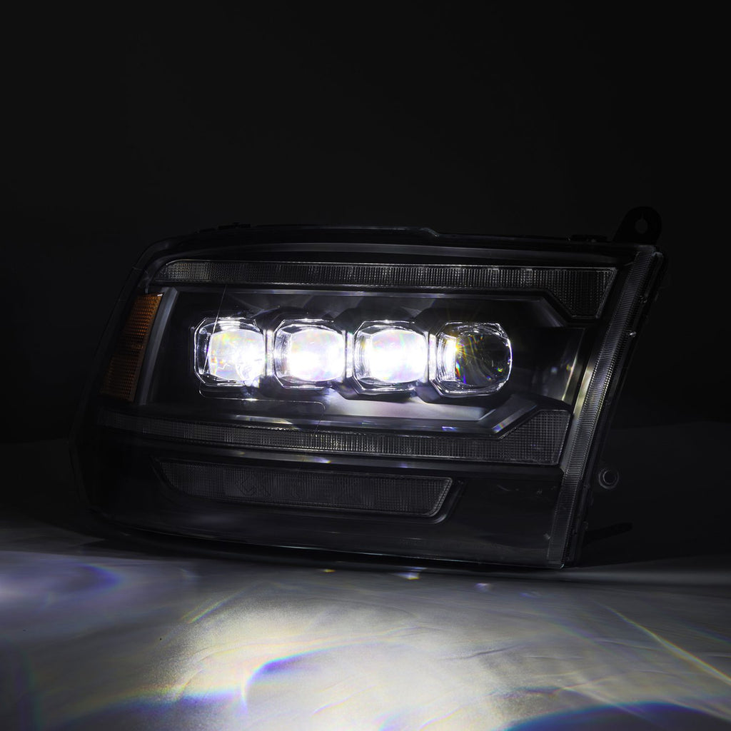AlphaRex 880555 LED Projector Headlights in Black for Select Dodge Ram 1500, Dodge Ram 2500, Dodge Ram 3500, Dodge Ram 4500, Dodge Ram 5500, Ram 1500, Ram 2500, Ram 3500, Ram 4500, Ram