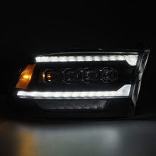 Load image into Gallery viewer, AlphaRex 880555 LED Projector Headlights in Black for Select Dodge Ram 1500, Dodge Ram 2500, Dodge Ram 3500, Dodge Ram 4500, Dodge Ram 5500, Ram 1500, Ram 2500, Ram 3500, Ram 4500, Ram
