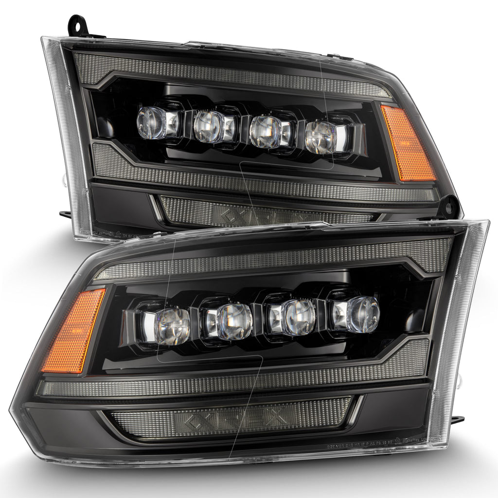 AlphaRex 880557 LED Projector Headlights in Alpha-Black for Select Dodge Ram 1500, Dodge Ram 2500, Dodge Ram 3500, Dodge Ram 4500, Dodge Ram 5500, Ram 1500, Ram 2500, Ram 3500, Ram 4500, Ram