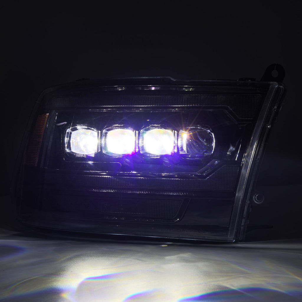 AlphaRex 880557 LED Projector Headlights in Alpha-Black for Select Dodge Ram 1500, Dodge Ram 2500, Dodge Ram 3500, Dodge Ram 4500, Dodge Ram 5500, Ram 1500, Ram 2500, Ram 3500, Ram 4500, Ram