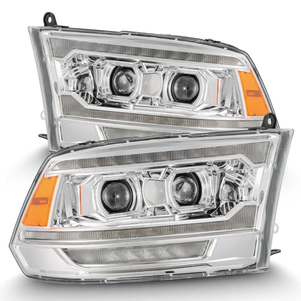 AlphaRex 880559 Projector Headlights Chrome for Select Dodge Ram 1500, Dodge Ram 2500, Dodge Ram 3500, Dodge Ram 4500, Dodge Ram 5500, Ram 1500, Ram 2500, Ram 3500, Ram 4500, Ram