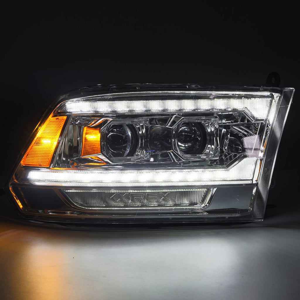 AlphaRex 880559 Projector Headlights Chrome for Select Dodge Ram 1500, Dodge Ram 2500, Dodge Ram 3500, Dodge Ram 4500, Dodge Ram 5500, Ram 1500, Ram 2500, Ram 3500, Ram 4500, Ram