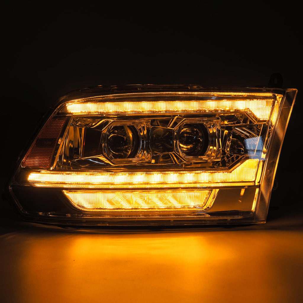 AlphaRex 880559 Projector Headlights Chrome for Select Dodge Ram 1500, Dodge Ram 2500, Dodge Ram 3500, Dodge Ram 4500, Dodge Ram 5500, Ram 1500, Ram 2500, Ram 3500, Ram 4500, Ram