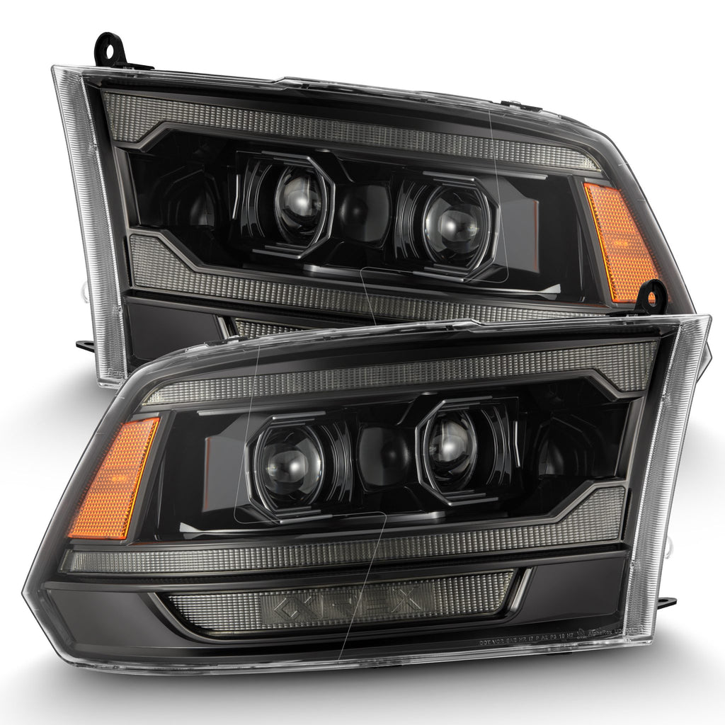 AlphaRex 880560 Projector Headlights Alpha- Black for Select Dodge Ram 1500, Dodge Ram 2500, Dodge Ram 3500, Dodge Ram 4500, Dodge Ram 5500, Ram 1500, Ram 2500, Ram 3500, Ram 4500, Ram