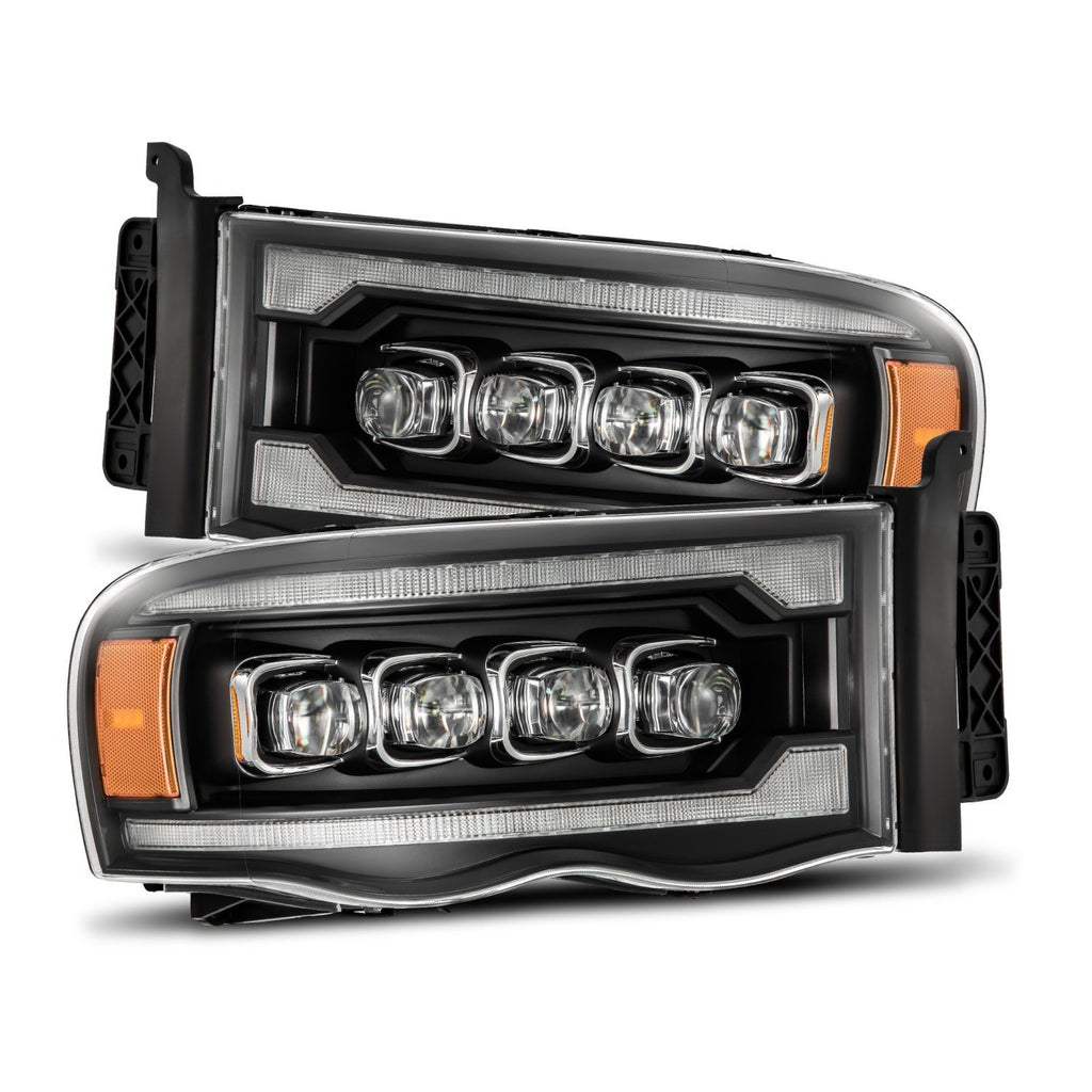 AlphaRex 880564 LED Projector Headlights in Black for Select Dodge Ram 1500, Dodge Ram 2500, Dodge Ram