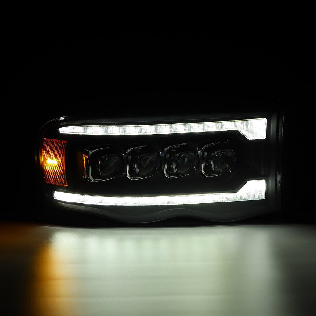 AlphaRex 880564 LED Projector Headlights in Black for Select Dodge Ram 1500, Dodge Ram 2500, Dodge Ram