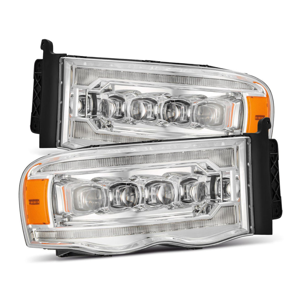 AlphaRex 880565 LED Projector Headlights in Chrome for Select Dodge Ram 1500, Dodge Ram 2500, Dodge Ram