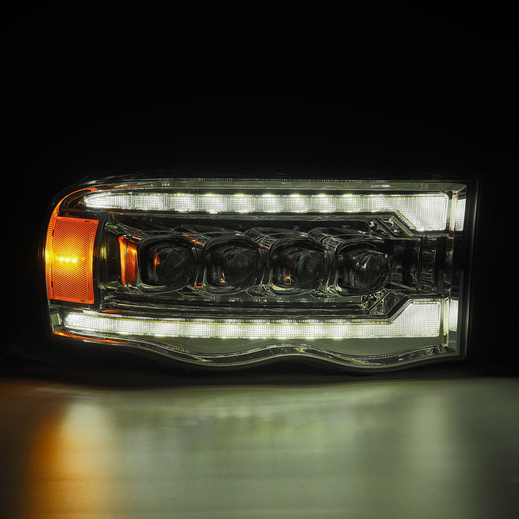 AlphaRex 880565 LED Projector Headlights in Chrome for Select Dodge Ram 1500, Dodge Ram 2500, Dodge Ram