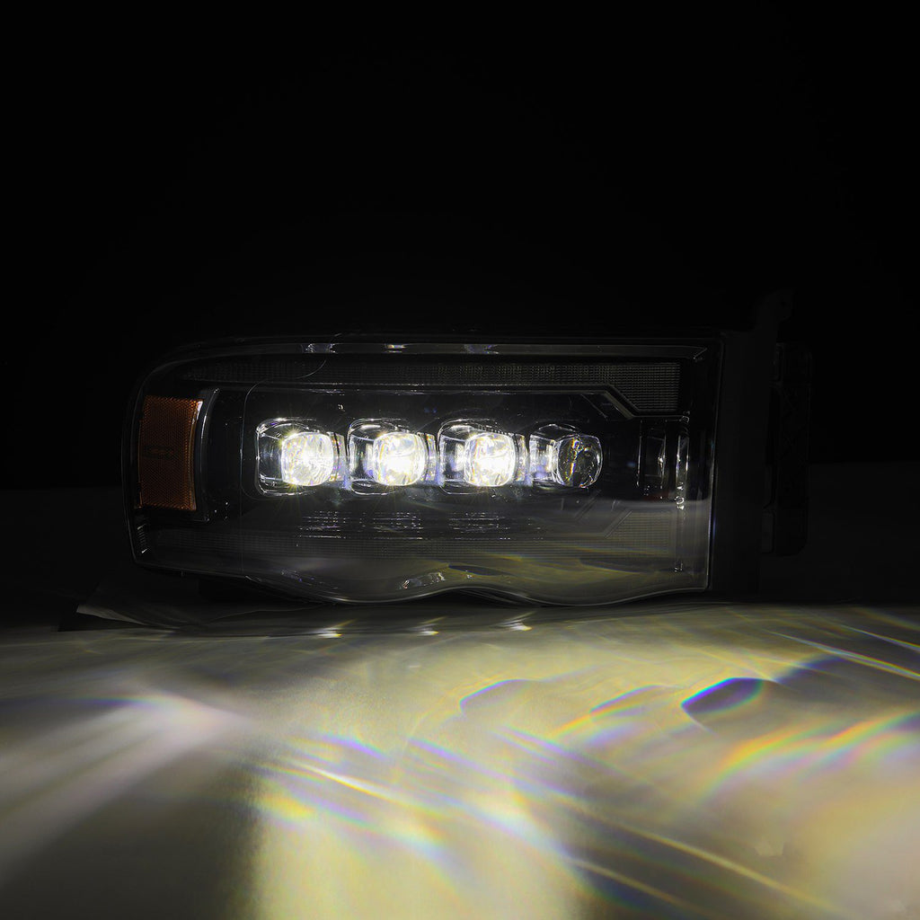 AlphaRex 880566 LED Projector Headlights in Alpha-Black for Select Dodge Ram 1500, Dodge Ram 2500, Dodge Ram