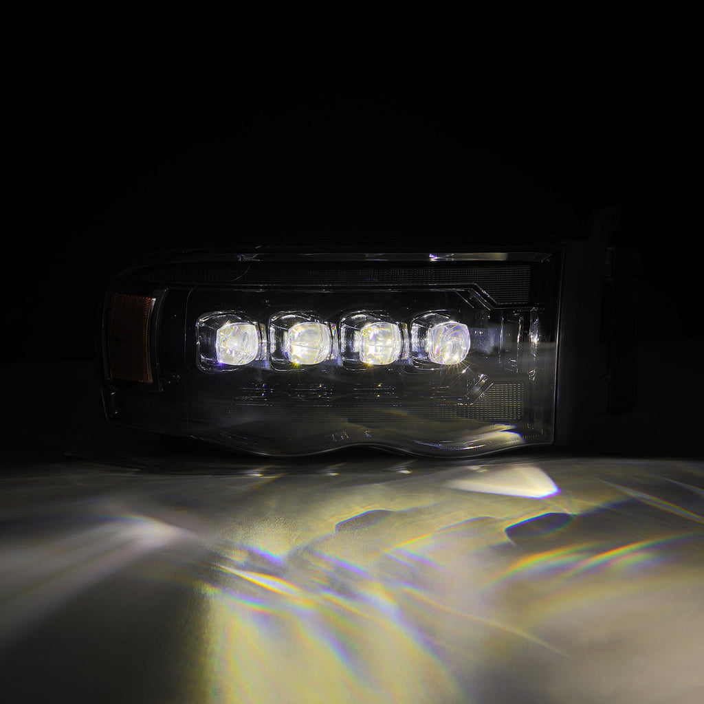 AlphaRex 880566 LED Projector Headlights in Alpha-Black for Select Dodge Ram 1500, Dodge Ram 2500, Dodge Ram