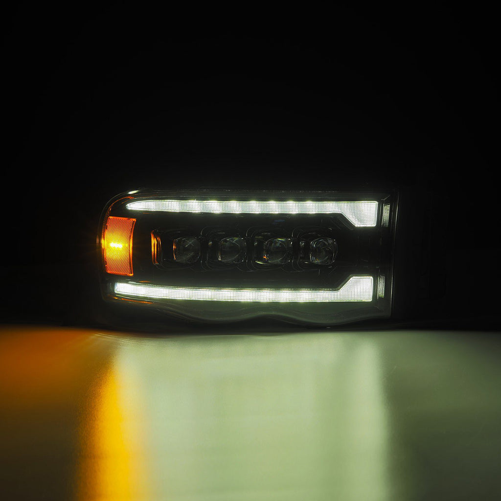 AlphaRex 880566 LED Projector Headlights in Alpha-Black for Select Dodge Ram 1500, Dodge Ram 2500, Dodge Ram