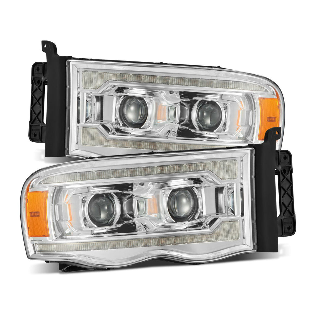 AlphaRex 880568 Projector Headlights Chrome for Select Dodge Ram 1500, Dodge Ram 2500, Dodge Ram
