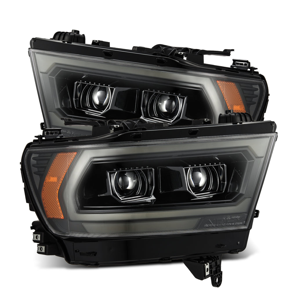 AlphaRex 880575 Projector Headlights Alpha Black for Select Ram