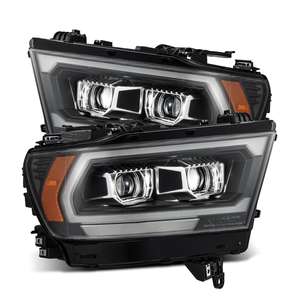AlphaRex 880576 Projector Headlights Black for Select Ram