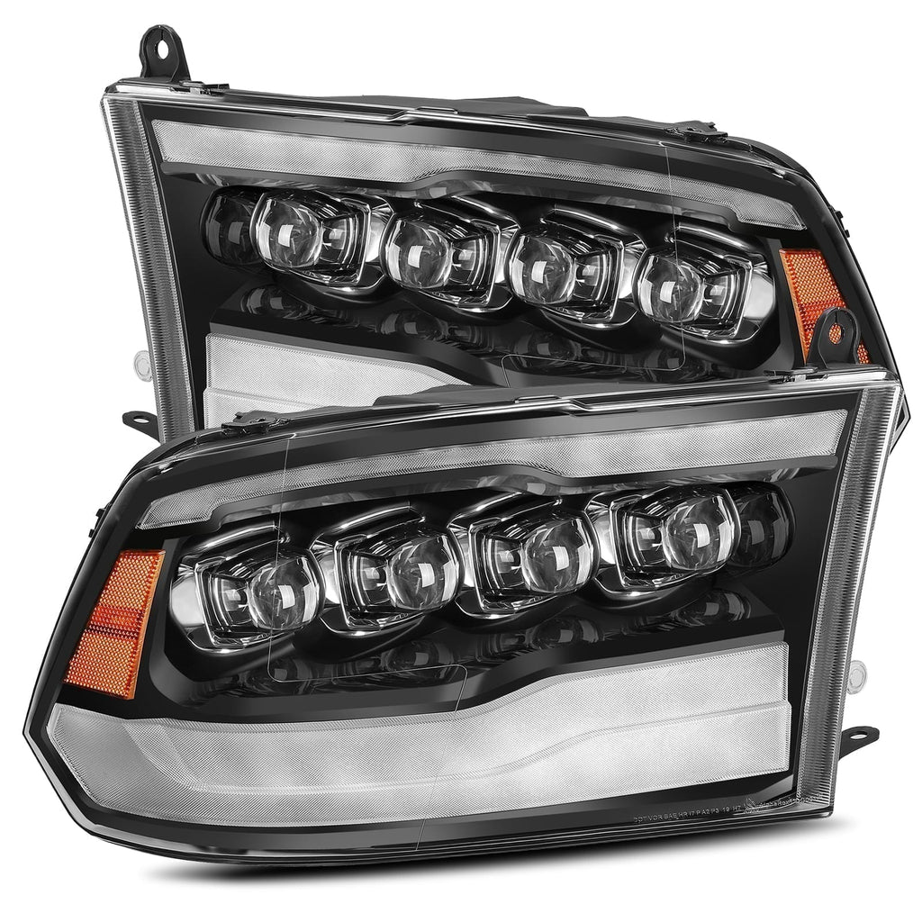 AlphaRex 880590 LED Projector Headlights Plank Style Design Gloss Black for Select Dodge Charger