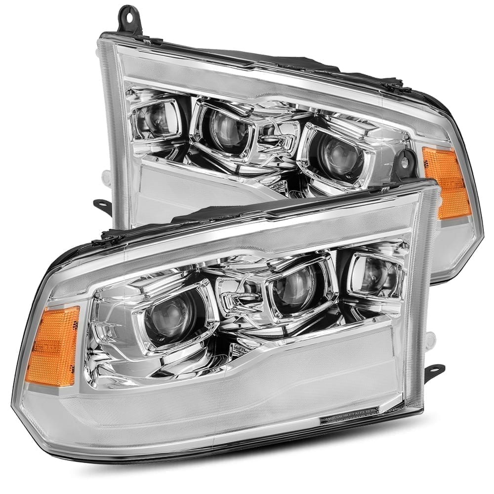 AlphaRex 880598 Projector Headlights Plank Style Design Chrome for Select Dodge Charger