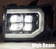 Load image into Gallery viewer, AlphaRex 880608 LED Projector Headlights Plank Style Design Chrome for Select GMC Sierra