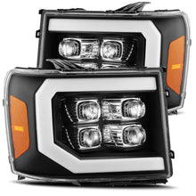 Load image into Gallery viewer, AlphaRex 880609 LED Projector Headlights Plank Style Design Gloss Black for Select GMC Sierra