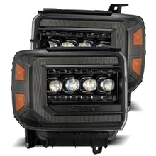 Load image into Gallery viewer, AlphaRex 880616 LED Projector Headlights in Alpha-Black for Select GMC Sierra, GMC Sierra HD, GMC Sierra HD
