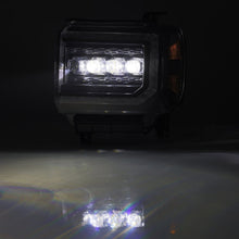 Load image into Gallery viewer, AlphaRex 880617 LED Projector Headlights in Black for Select GMC Sierra, GMC Sierra HD, GMC Sierra HD
