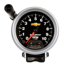 Load image into Gallery viewer, AutoMeter 880662 GAGE, TACH, 3 3/4", 10K RPM, PED W/ EXT. QUICK-LITE, CHEVY GOLD BOWTIE