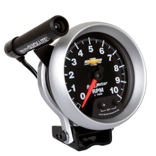 Load image into Gallery viewer, AutoMeter 880662 GAGE, TACH, 3 3/4", 10K RPM, PED W/ EXT. QUICK-LITE, CHEVY GOLD BOWTIE