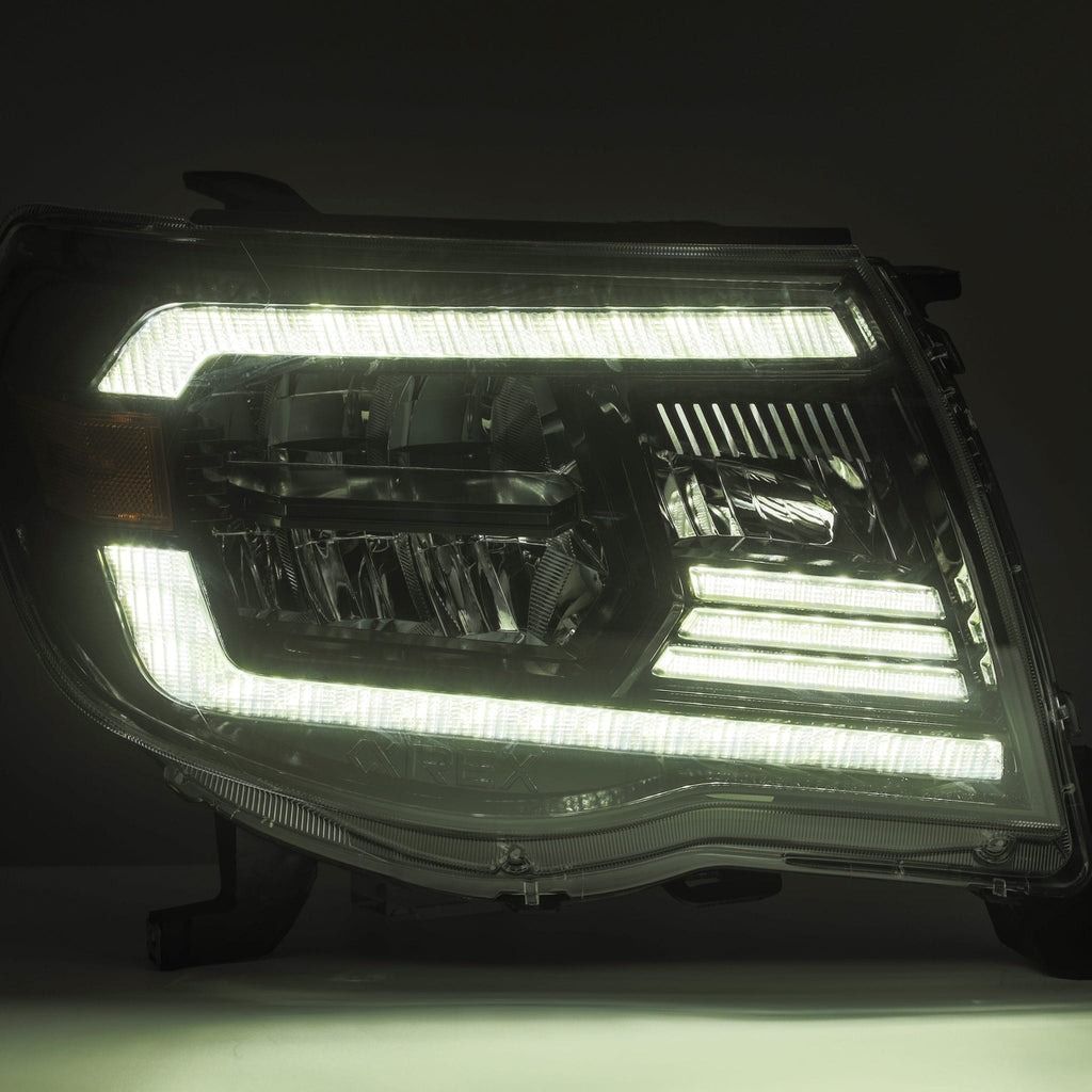 AlphaRex 880735 Projector Headlights Black for Select Toyota Tacoma