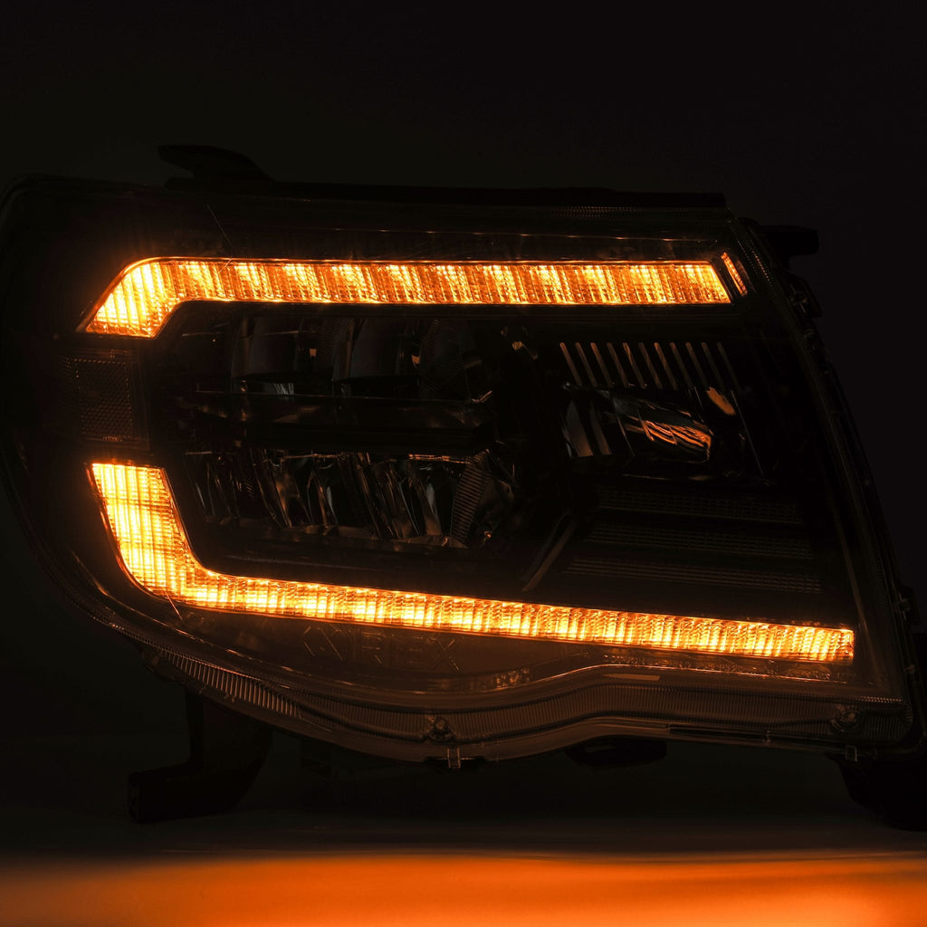 AlphaRex 880735 Projector Headlights Black for Select Toyota Tacoma