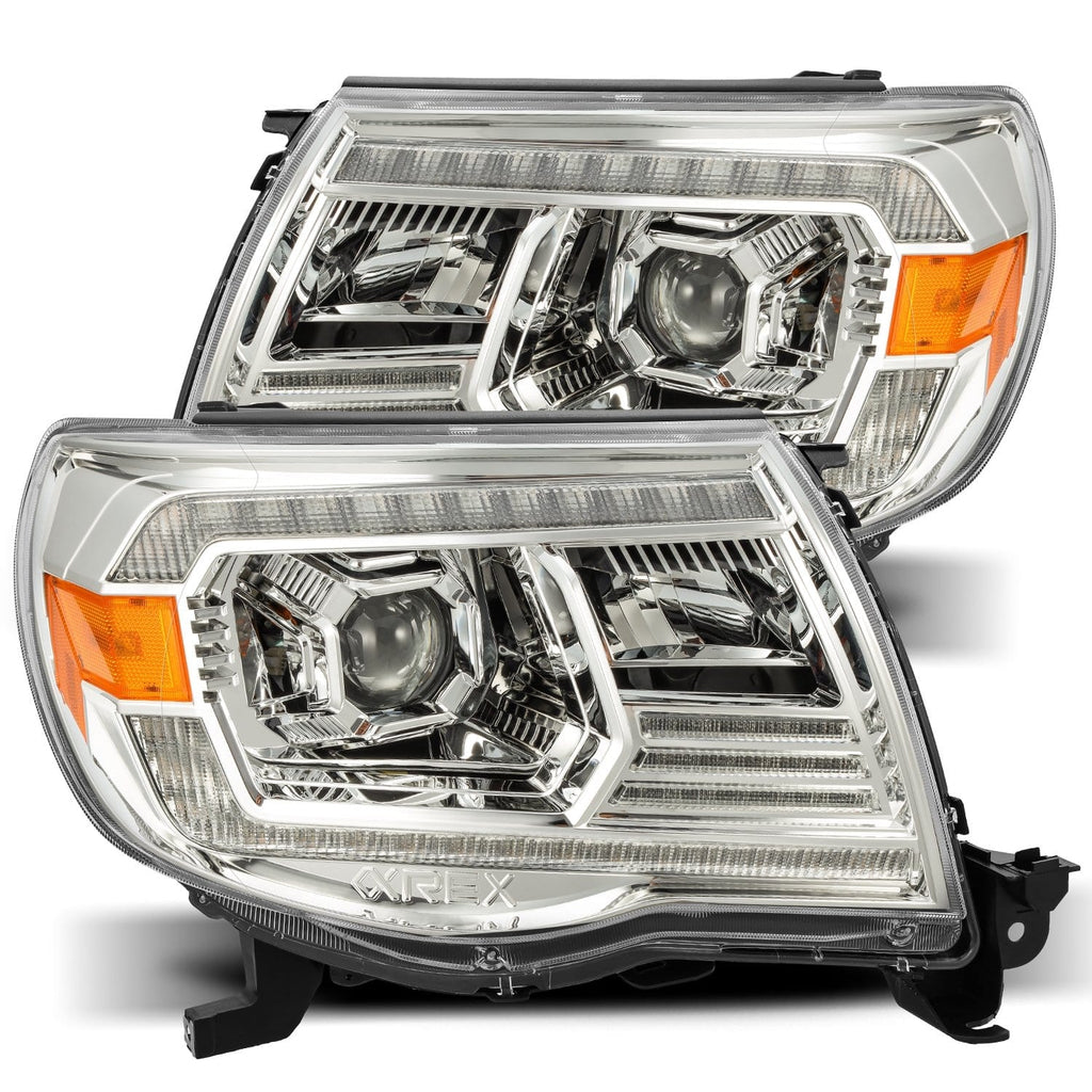 AlphaRex 880740 Projector Headlights Chrome for Select Toyota Tacoma