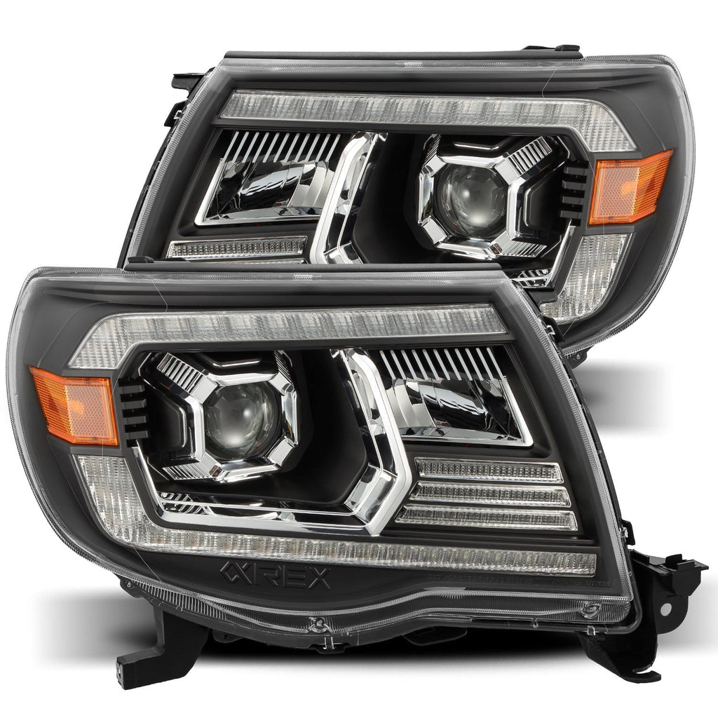 AlphaRex 880741 Projector Headlights Black for Select Toyota Tacoma
