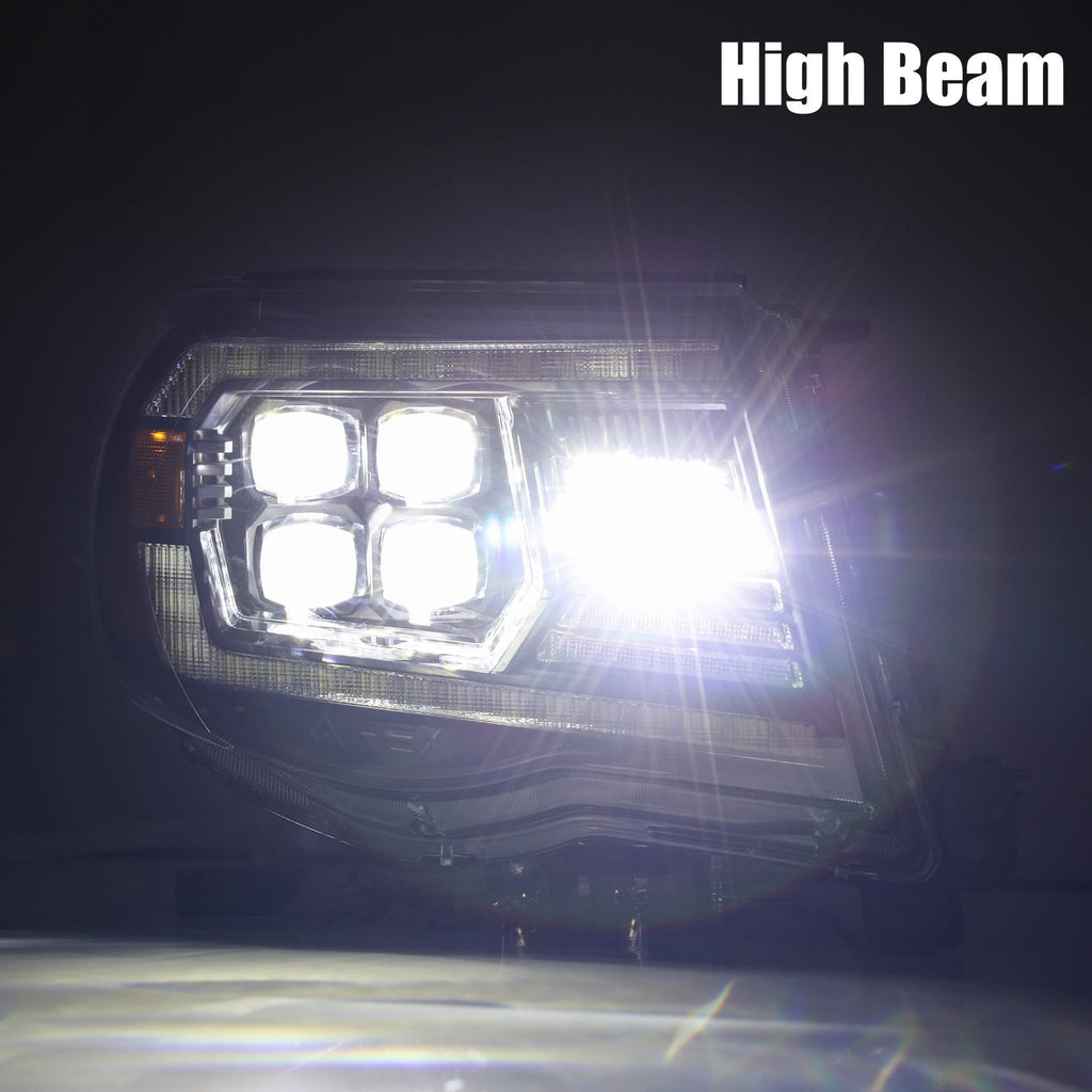 AlphaRex 880742 LED Projector Headlights in Black for Select Toyota Tacoma
