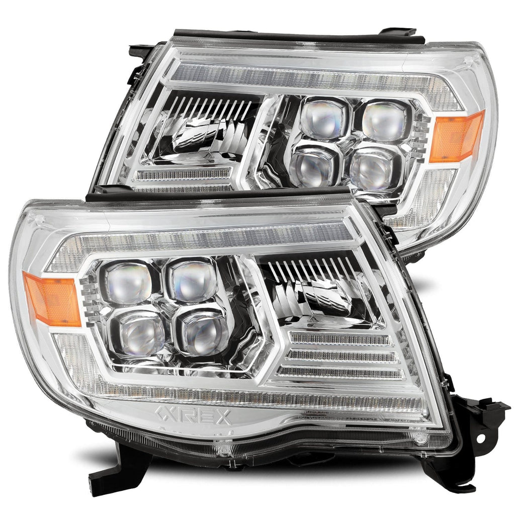 AlphaRex 880743 LED Projector Headlights in Chrome for Select Toyota Tacoma