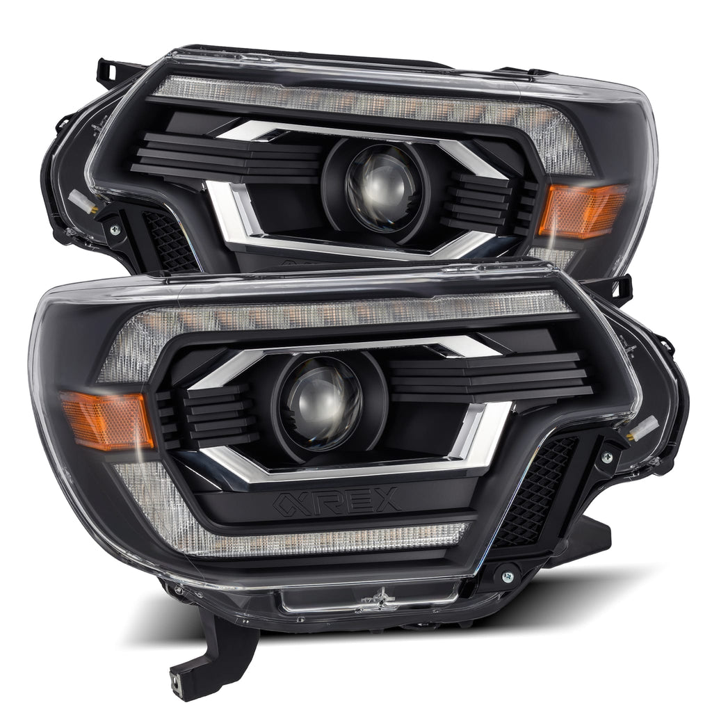 AlphaRex 880749 Projector Headlights Black for Select Toyota Tacoma