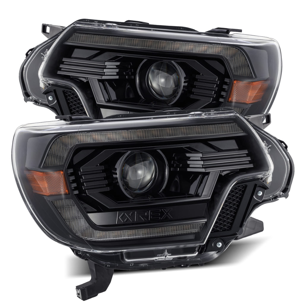 AlphaRex 880750 Projector Headlights Alpha-Black for Select Toyota Tacoma