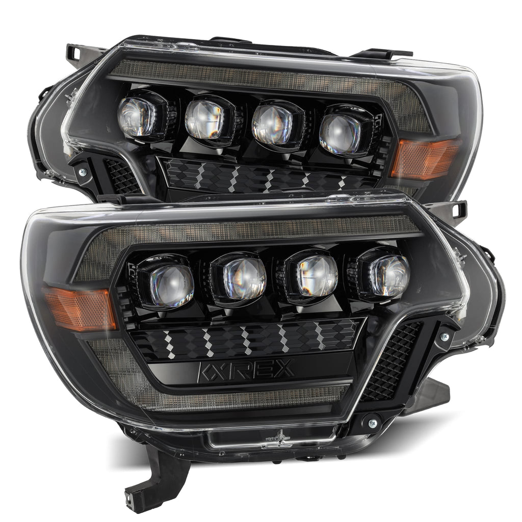 AlphaRex 880752 LED Projector Headlights in Alpha-Black for Select Toyota Tacoma