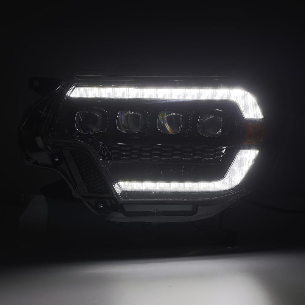 AlphaRex 880753 LED Projector Headlights in Black for Select Toyota Tacoma