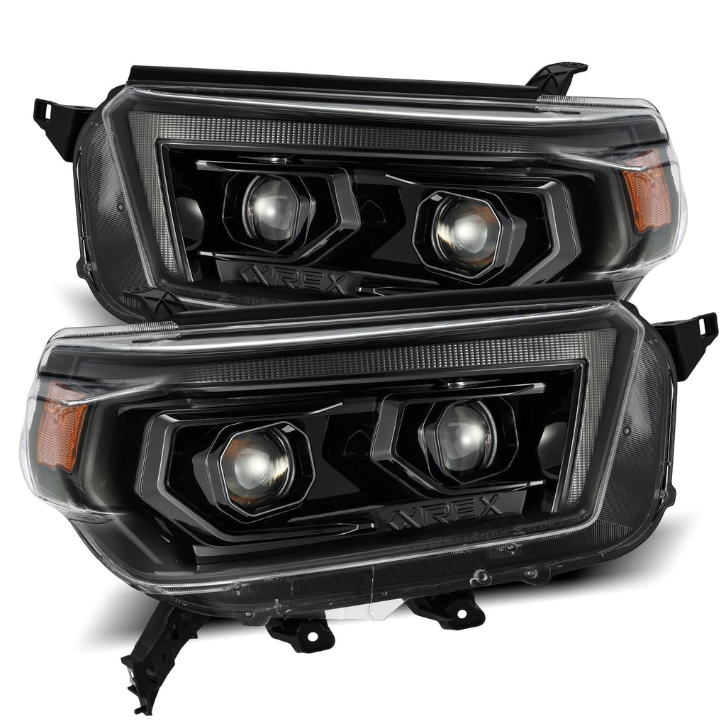 AlphaRex 880754 Projector Headlights Alpha-Black for Select Toyota 4Runner
