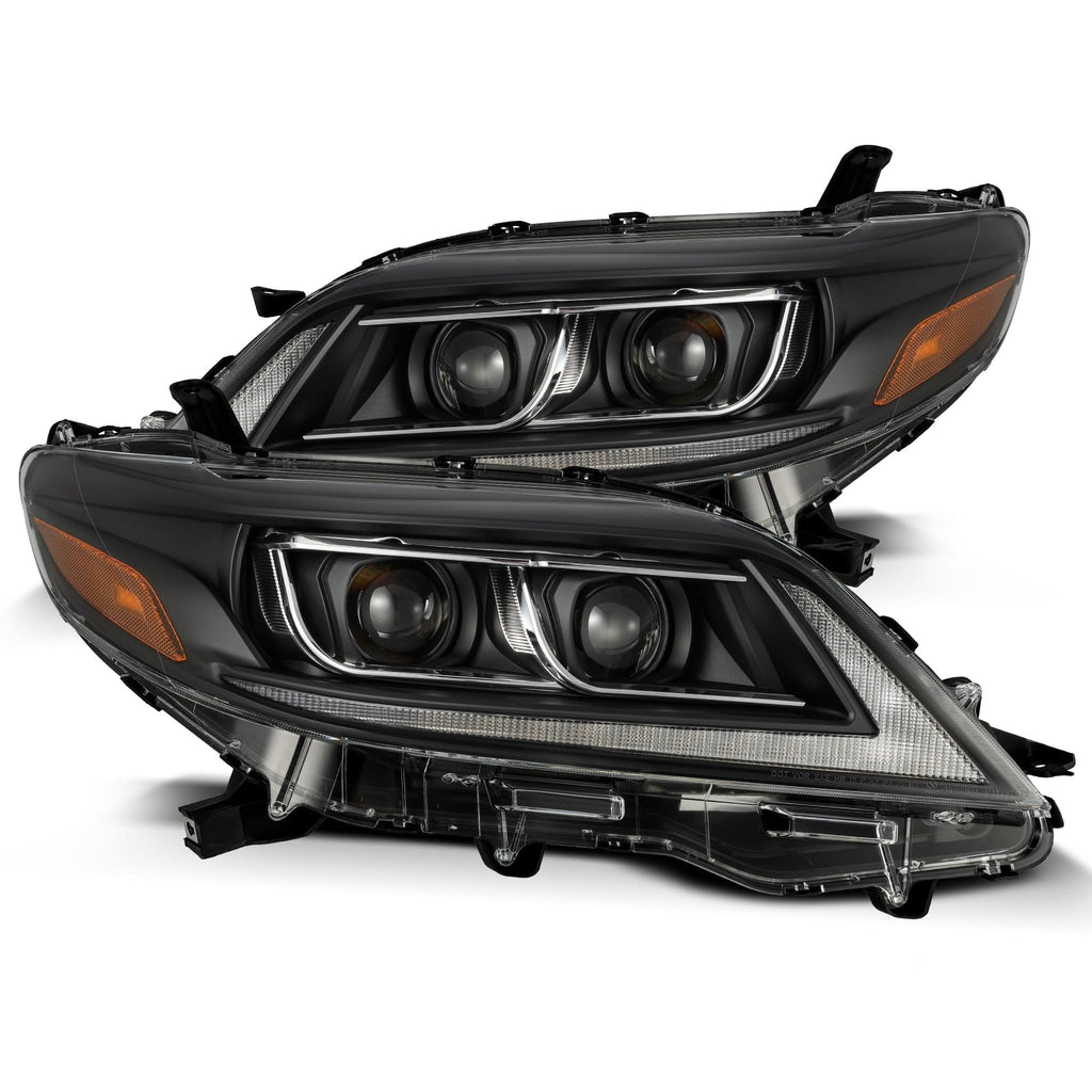AlphaRex 880764 Projector Headlights Black for Select Toyota Sienna