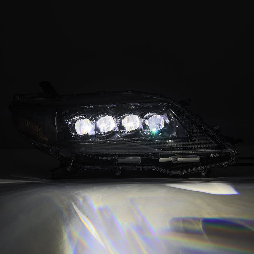 AlphaRex 880767 LED Projector Headlights in Alpha-Black for Select Toyota Sienna