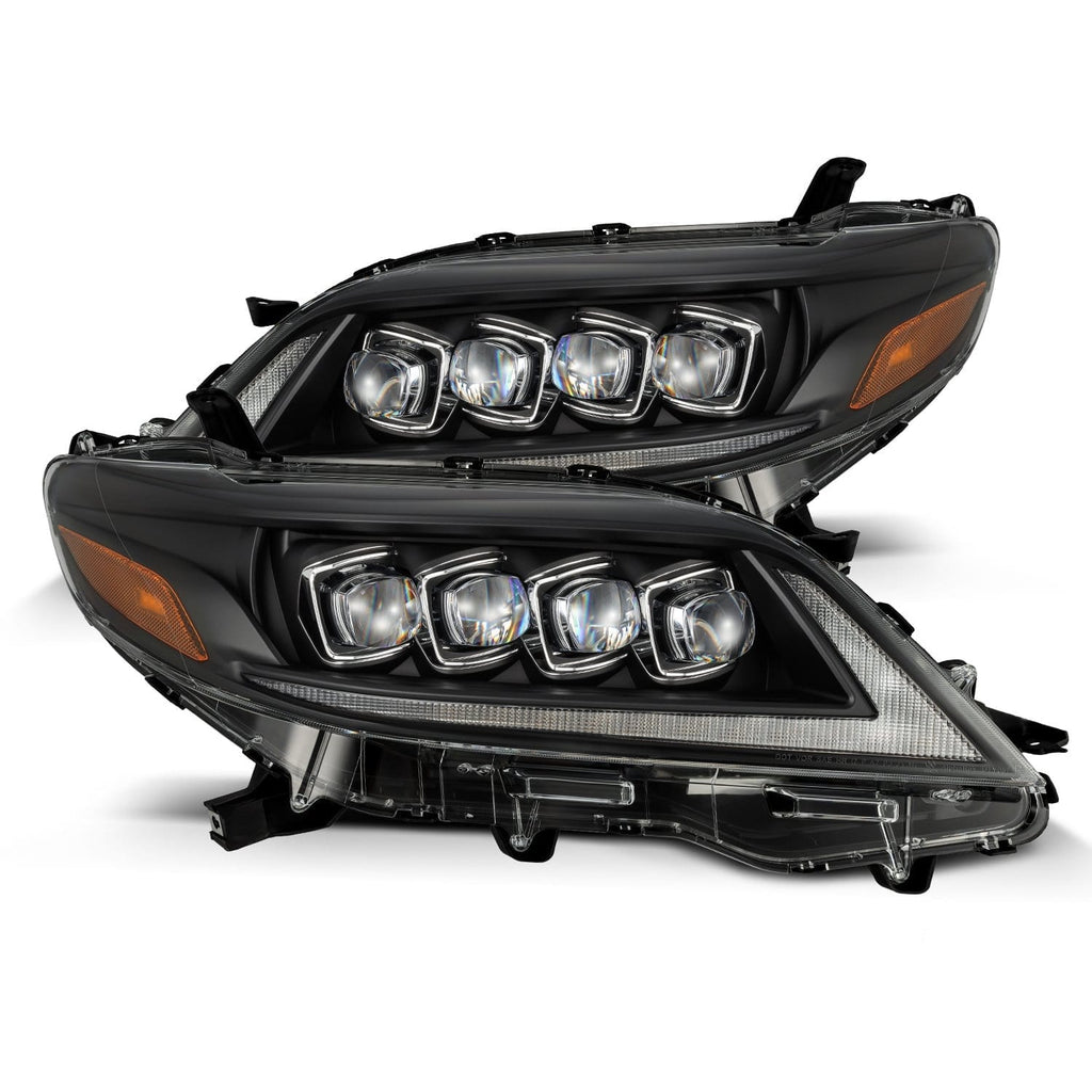 AlphaRex 880768 LED Projector Headlights in Black for Select Toyota Sienna