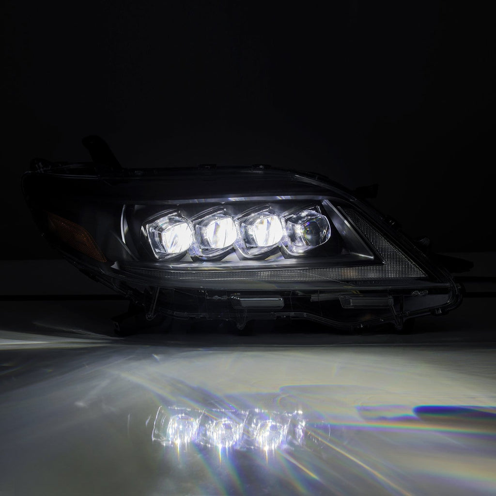 AlphaRex 880768 LED Projector Headlights in Black for Select Toyota Sienna