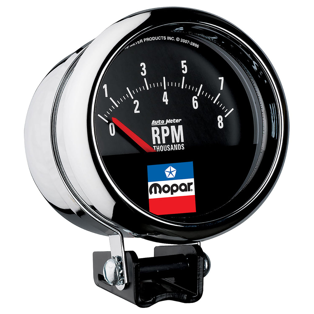 AutoMeter 880789 GAUGE, TACHOMETER, 3-3/4", 8,000 RPM, PEDESTAL, SHORT SWEEP, MOPAR CLASSIC