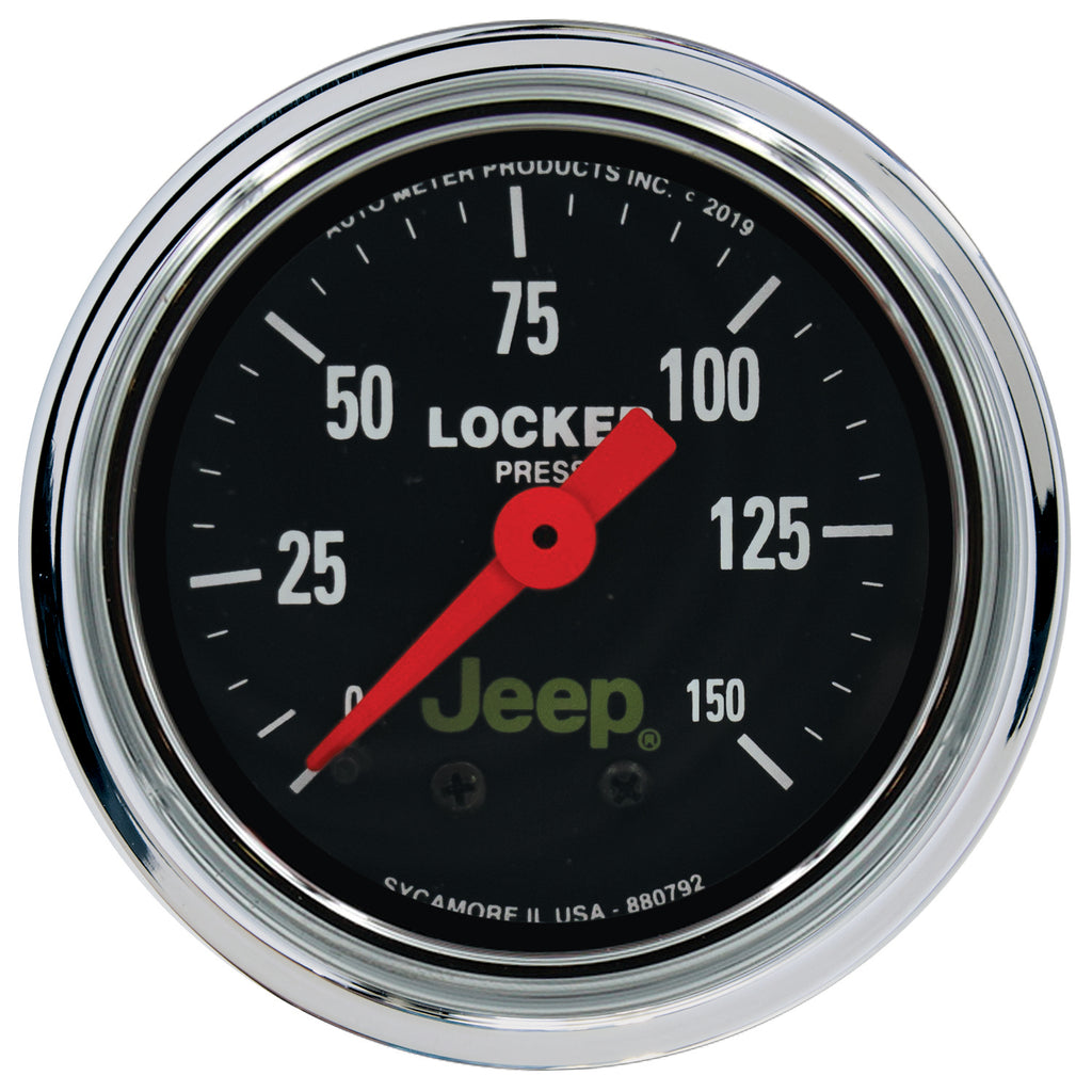 AutoMeter 880792 GAUGE, AIR LOCKER PRESS, 2 1/16", 150PSI, MECHANICAL, JEEP